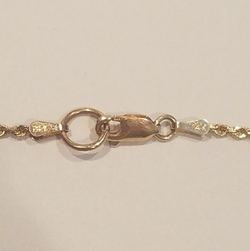 *Sold* 18" 14k yellow gold rope chain Necklace